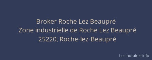 Broker Roche Lez Beaupré
