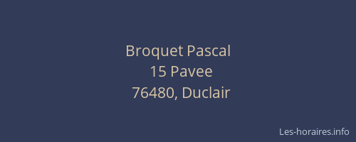 Broquet Pascal