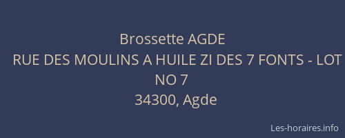 Brossette AGDE