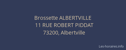 Brossette ALBERTVILLE