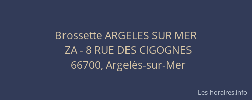 Brossette ARGELES SUR MER