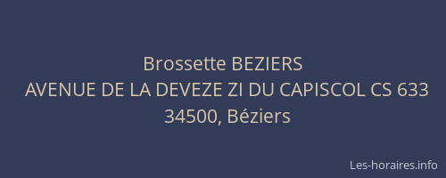 Brossette BEZIERS