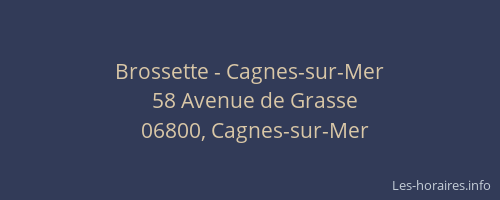 Brossette - Cagnes-sur-Mer