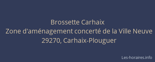 Brossette Carhaix