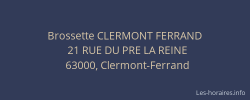 Brossette CLERMONT FERRAND