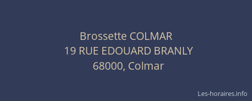 Brossette COLMAR