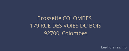 Brossette COLOMBES