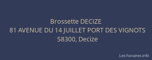 Brossette DECIZE