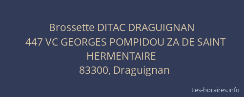 Brossette DITAC DRAGUIGNAN