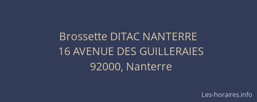 Brossette DITAC NANTERRE