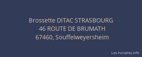 Brossette DITAC STRASBOURG