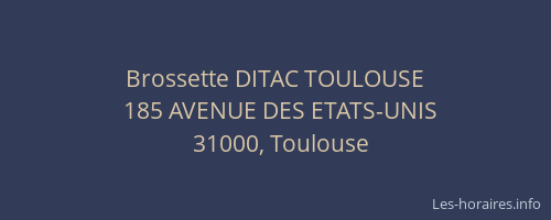 Brossette DITAC TOULOUSE