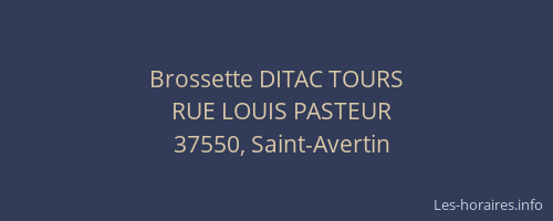 Brossette DITAC TOURS
