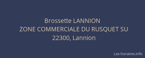 Brossette LANNION