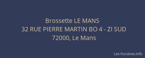 Brossette LE MANS