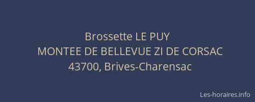 Brossette LE PUY