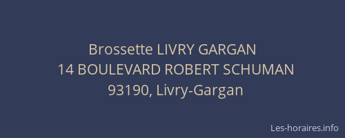 Brossette LIVRY GARGAN