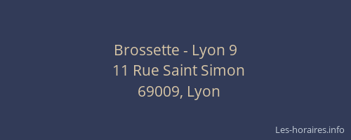 Brossette - Lyon 9