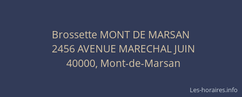 Brossette MONT DE MARSAN
