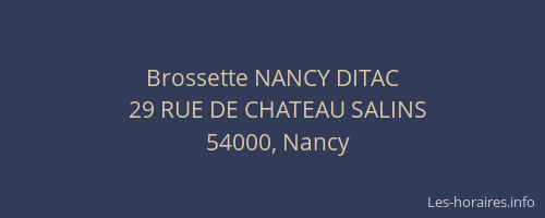 Brossette NANCY DITAC