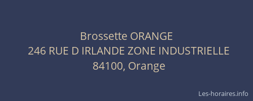 Brossette ORANGE