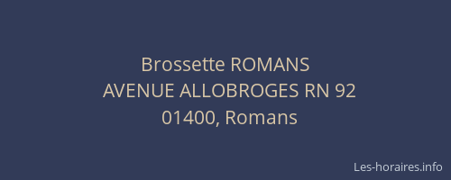 Brossette ROMANS