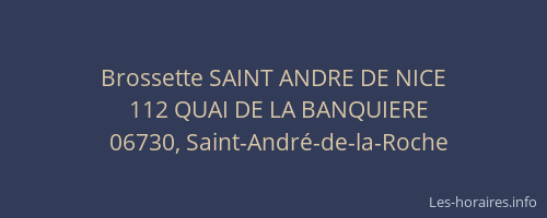 Brossette SAINT ANDRE DE NICE