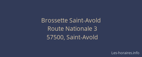 Brossette Saint-Avold