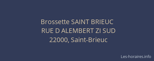 Brossette SAINT BRIEUC