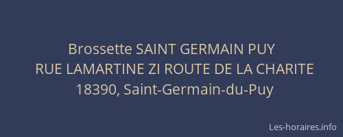 Brossette SAINT GERMAIN PUY