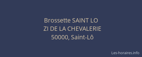 Brossette SAINT LO