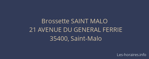 Brossette SAINT MALO