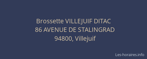 Brossette VILLEJUIF DITAC