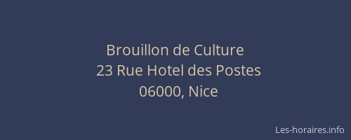 Brouillon de Culture