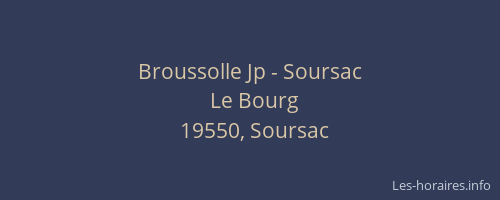 Broussolle Jp - Soursac
