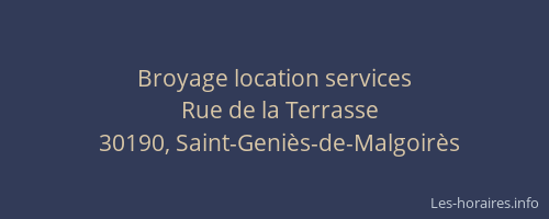Broyage location services