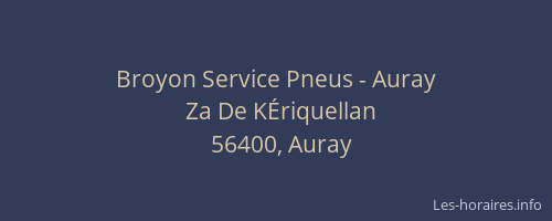Broyon Service Pneus - Auray