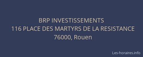 BRP INVESTISSEMENTS