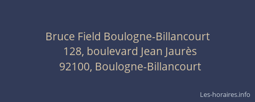 Bruce Field Boulogne-Billancourt