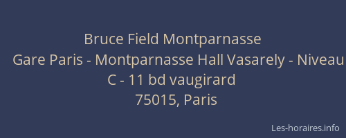 Bruce Field Montparnasse