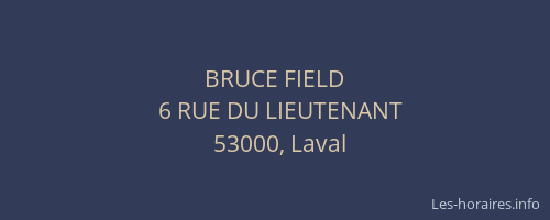 BRUCE FIELD