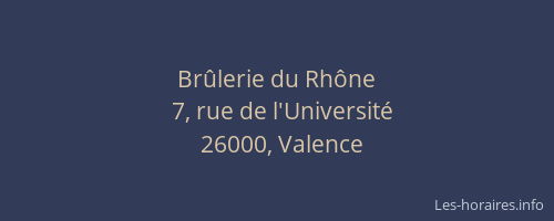 Brûlerie du Rhône