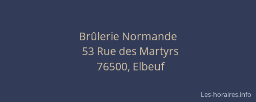 Brûlerie Normande