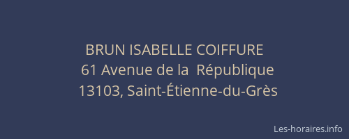 BRUN ISABELLE COIFFURE