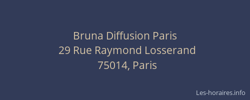 Bruna Diffusion Paris