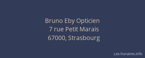 Bruno Eby Opticien