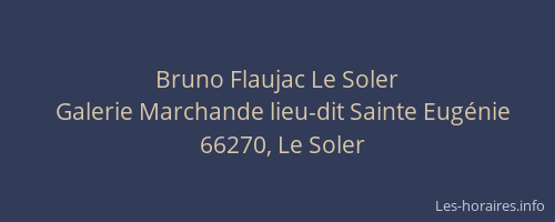 Bruno Flaujac Le Soler