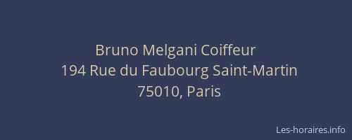 Bruno Melgani Coiffeur
