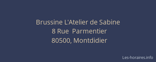 Brussine L'Atelier de Sabine
