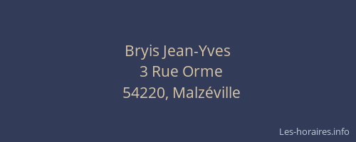Bryis Jean-Yves